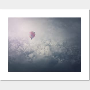 balloon above the clouds Posters and Art